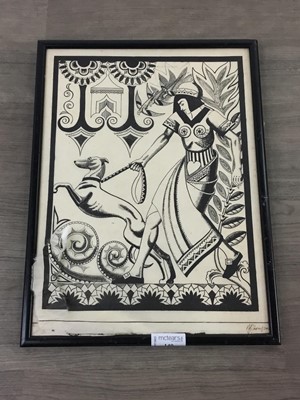 Lot 140 - A CONTEMPORARY SCHOOL WOODBLOCK PRINT