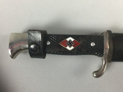 Lot 67 - A REPRODUCTION HITLER YOUTH DAGGER AND OTHER THIRD REICH RELATED ITEMS
