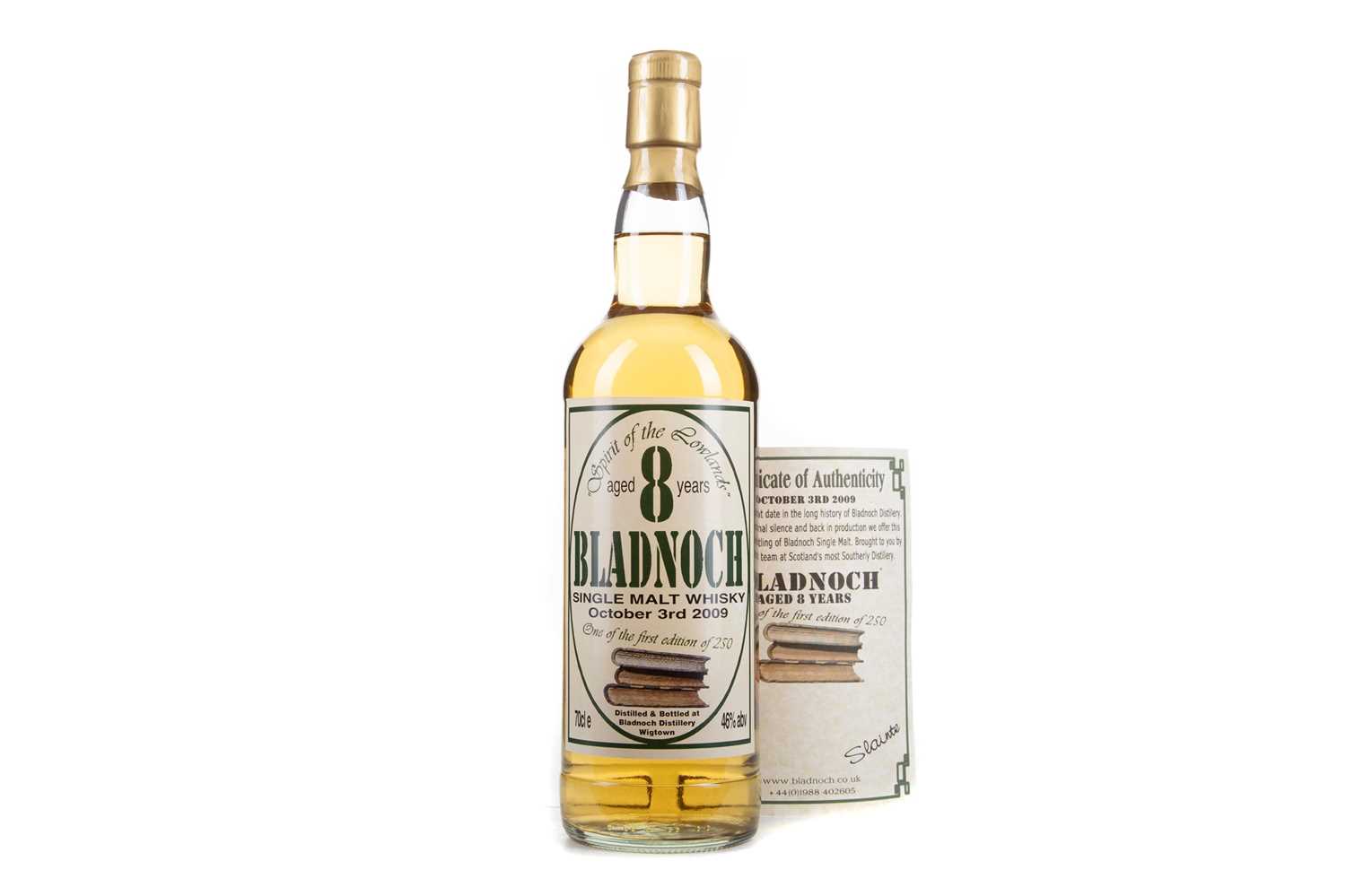 Lot 20 - BLADNOCH 8 YEAR OLD SPIRIT OF THE LOWLANDS 1ST EDITION
