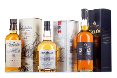 Lot 22 - BALLANTINE'S 12 YEAR OLD PURE MALT, BELL'S SPECIAL RESERVE AND MITCHELL'S BLEND