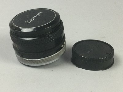 Lot 83 - A CANON AE-1 CAMERA ALONG WITH A LENS