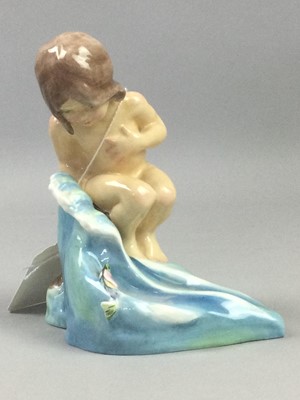 Lot 277 - A ROYAL WORCESTER FIGURE OF GIRL ALONG WITH OTHER FIGURES