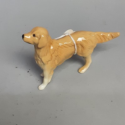 Lot 280 - A BESWICK FIGURE OF A RETREIVER AND OTHER FIGURES