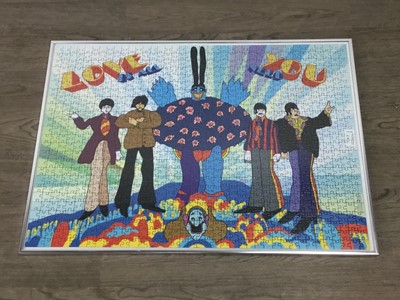 Lot 64 - A LOT OF TWO FRAMED BEATLES JIGSAW PUZZLES