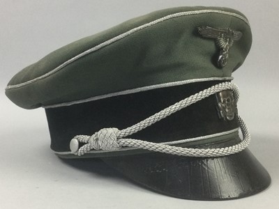 Lot 223 - A REPRODUCTION WAFFEN SS OFFICER'S CAP