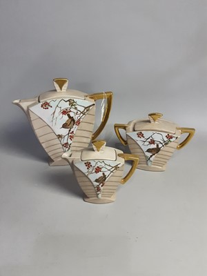 Lot 279 - A DECORATIVE TEA SERVICE AND OTHER TEA WARE
