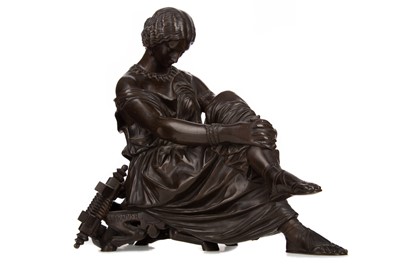 Lot 354 - A 19TH CENTURY FRENCH BRONZE SCULPTURE OF SAPPHO