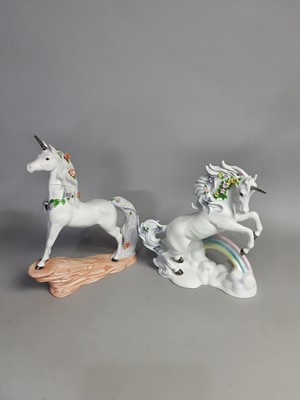 Lot 281 - TWO PRINCETON FIGURES OF UNICORNS AND OTHER OBJECTS