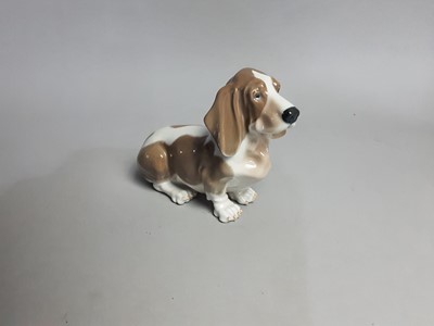 Lot 292 - A ROYAL COPENHAGEN FIGURE OF A DOG AND OTHER FIGURES