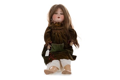 Lot 1131 - A SIMON & HALBIG BISQUE HEADED GIRL DOLL