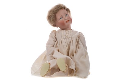 Lot 1136 - A KRAMMER & REINHARDT BISQUE HEADED GIRL DOL