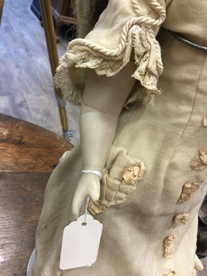 Lot 1139 - A 19TH CENTURY ENGLISH WAX DOLL