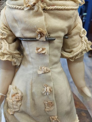 Lot 1139 - A 19TH CENTURY ENGLISH WAX DOLL