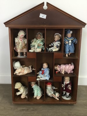 Lot 302 - A GROUP OF ELEVEN BISQUE HEADED BABY DOLLS