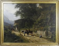 Lot 99 - CONTINENTAL SCHOOL, SETTING OUT ON HORSEBACK...