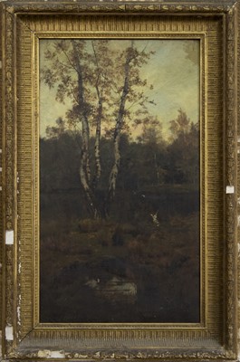 Lot 354 - WHEN EVENING VEIL'D IN SHADOW'D BROWN, AN OIL BY THEODORE HINES