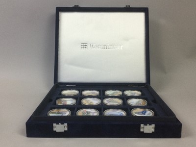 Lot 97 - A COLLECTION OF GOLD PLATED COINS AND A SILVER COIN COVER