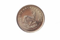 Lot 226 - GOLD 1/10 OZ KRUGERRAND COIN DATED 1982