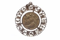 Lot 248 - GOLD HALF SOVEREIGN DATED 1901 in a nine carat...