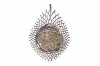 Lot 251 - GOLD SOVEREIGN DATED 1872 in a nine carat gold...