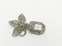 Lot 124 - LADY'S BUCHERER ART DECO SILVER MARCASITE...