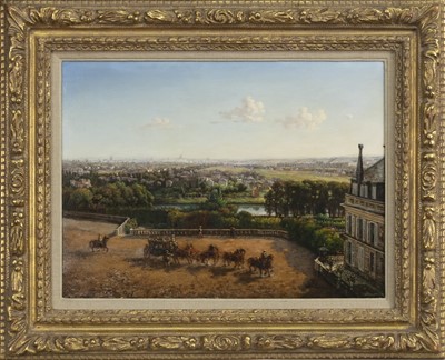 Lot 328 - VIEW OF PARIS, AN OIL BY ALEXANDRE LIETO