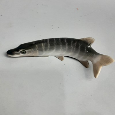 Lot 144 - A ROYAL COPENHAGEN FIGURE OF A PIKE AND OTHERS