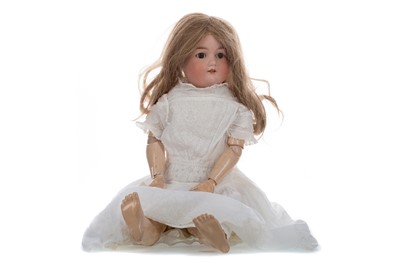 Lot 1148A - A LARGE BISQUE HEADED DOLL BY ARMAND MARSEILLE