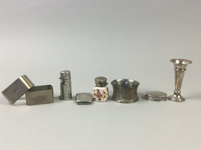Lot 5 - A GROUP OF SMALL SILVER AND OTHER OBJECTS
