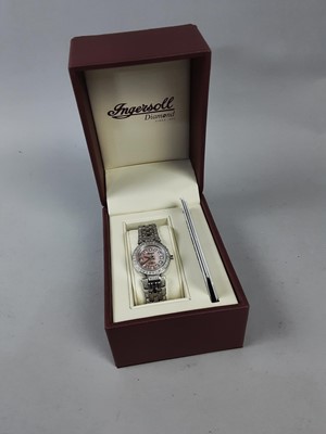Lot 108 - A LADY'S INGERSOLL DIAMOND QUARTZ WRIST WATCH