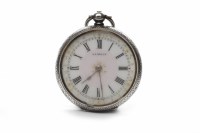 Lot 147 - NINETEENTH CENTURY SILVER LA BELLE FOB WATCH...