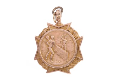 Lot 1647 - NIMMO SHIELD TENNIS COMPETITION FINALIST 1923 NINE CARAT GOLD  MEDAL