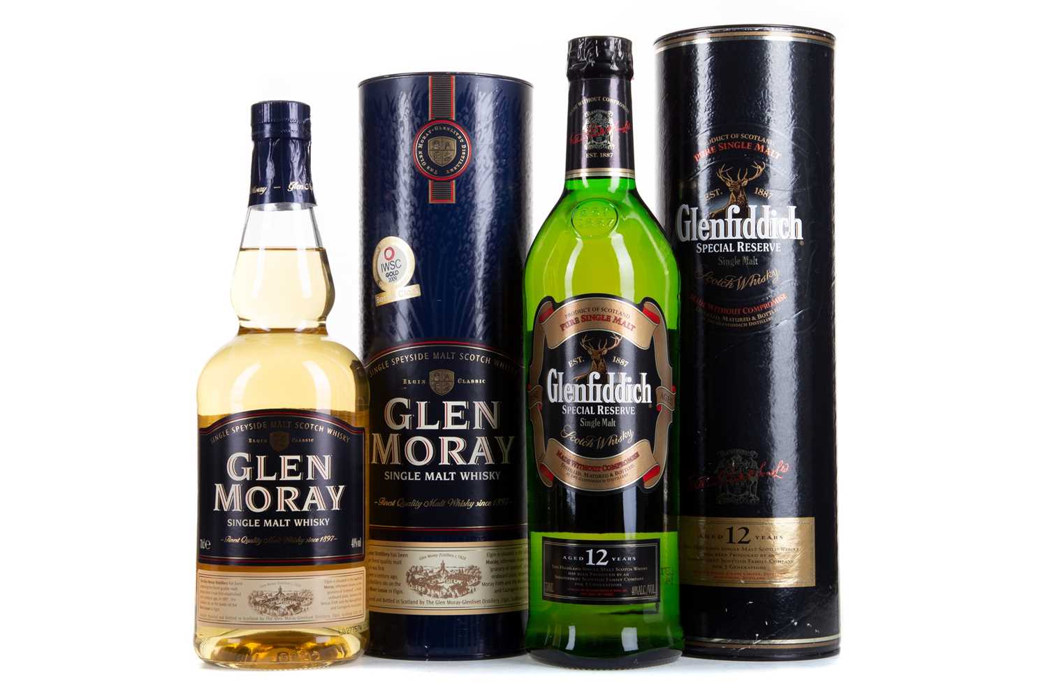 Lot 61 - GLENFIDDICH 12 YEAR OLD SPECIAL RESERVE 75CL AND GLEN MORAY SINGLE MALT