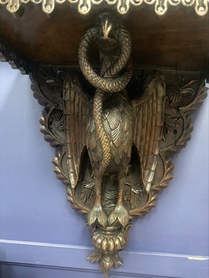 Lot 352 - AN IMPRESSIVE LATE 19TH/EARLY 20TH CENTURY CARVED WALNUT WALL BRACKET