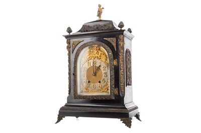 Lot 632 - A LATE 19TH CENTURY FRENCH EBONISED MANTEL CLOCK