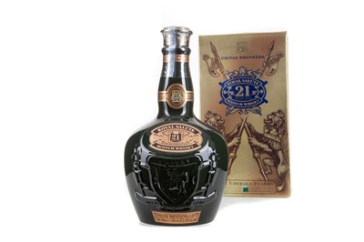 Lot 74 - CHIVAS 21 YEAR OLD ROYAL SALUTE EMERALD DECANTER