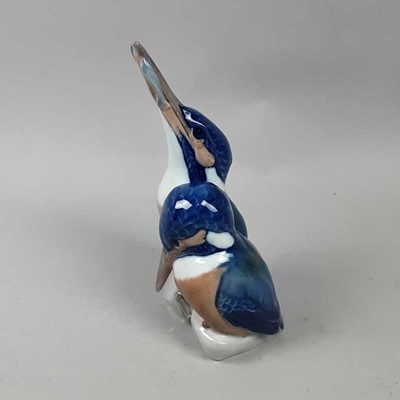 Lot 361 - A GROUP OF COPENHAGEN KINGFISHER FIGURES