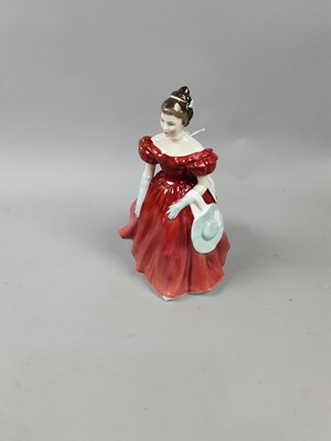 Lot 368 - A ROYAL DOULTON FIGURE OF 'WINSOME' AND TWO OTHER FIGURES