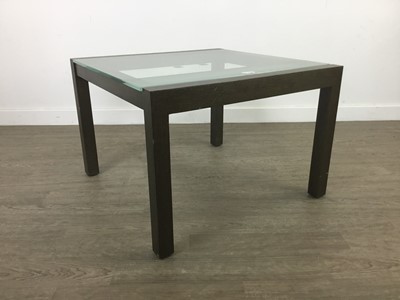 Lot 375 - A LOT OF TWO GLASS TOPPED OCCASIONAL TABLES