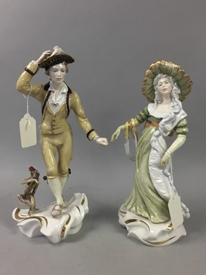 Lot 387 - TWO ROYAL WORCESTER AGE OF ELEGANCE FIGURES