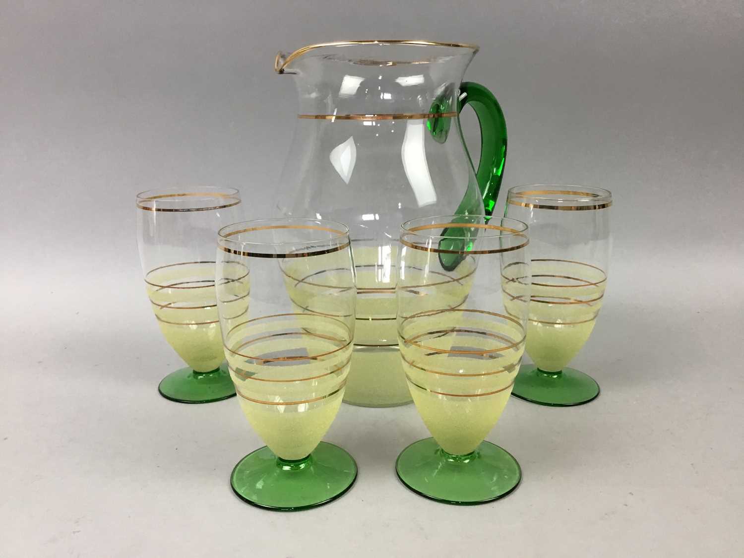 Lot 390 - A VINTAGE LEMONADE SET, FURTHER GLASS, CERAMICS AND SILVER PLATE