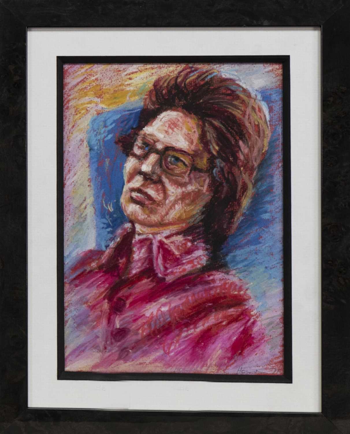 Lot 31 - PORTRAIT OF JANET HOWSON, THE ARTIST'S MOTHER, A PASTEL BY PETER HOWSON