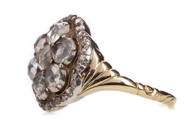 Lot 1242 - A GEORGIAN DIAMOND CLUSTER RING