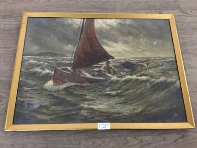 Lot 476 - A FISHING BOAT OFF THE AYRSHIRE COAST, BY FRANK KIPLING