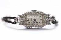 Lot 187 - ART DECO DIAMOND SET PLATINUM COCKTAIL WATCH...