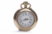 Lot 188 - LADY'S EIGHTEEN CARAT GOLD GEM SET FOB WATCH...