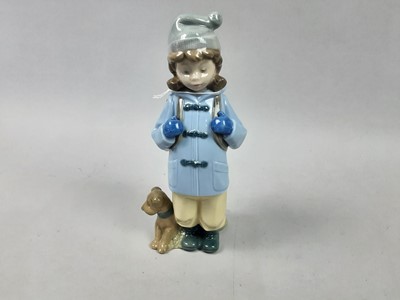 Lot 515 - A LOT OF EIGHT NAO FIGURES OF CHILDREN AND ANOTHER FIGURE