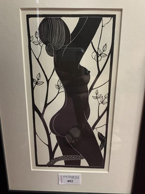 Lot 360 - EVE, A WOODCUT BY ERIC GILL