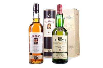 Lot 136 - GLENLIVET 12 YEAR OLD AND ABERLOUR 10 YEAR OLD