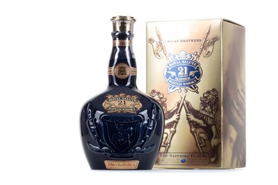 Lot 135 - CHIVAS ROYAL SALUTE 21 YEAR OLD SAPPHIRE DECANTER